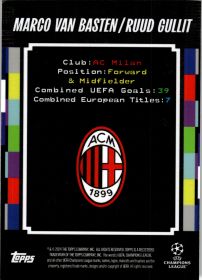 Marco van Basten / Ruud Gullit - Topps Decades UEFA Club Competitions Partnerships 2024-25