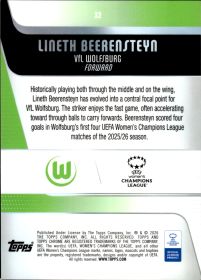 Lineth Beerensteyn - Topps Chrome UEFA Women's Champions League Base Set 2025-26, Nr. 32