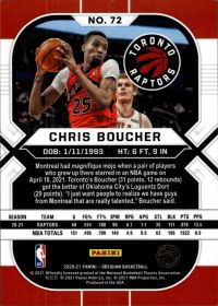 Chris Boucher - Panini Obsidian Base Set 2020-21, Nr. 72 – Electric Etch Red Flood