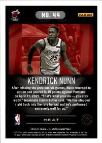 Kendrick Nunn - Panini Illusions Base Set 2020-21, Nr. 44 – Trophy Collection Orange