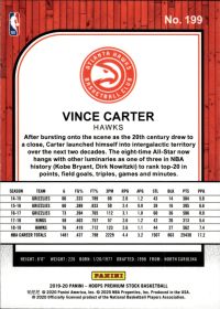 Vince Carter - Panini Hoops Premium Stock Base Set 2019-20, Nr. 199