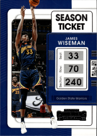 James Wiseman - Panini Contenders Season Ticket 2021-22, Nr. 30