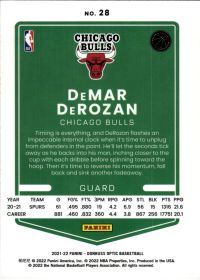 DeMar DeRozan - Panini Donruss Optic Base Set 2021-22, Nr. 28