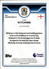 Liam Kitching - Topps Flagship Premier League Base Set 2026-27, Nr. 261 – Rookie Card