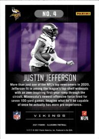 Justin Jefferson - Panini Illusions Base Set 2021, Nr. 4 – Trophy Collection Dots