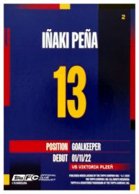 Iñaki Peña - Topps FC Barcelona Team Set First Team 2024-25, Nr. 2 – Nummeriert, Blue