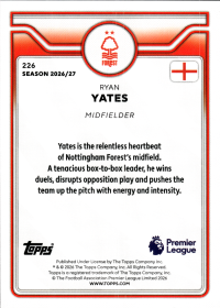 Ryan Yates - Topps Flagship Premier League Base Set 2026-27, Nr. 226