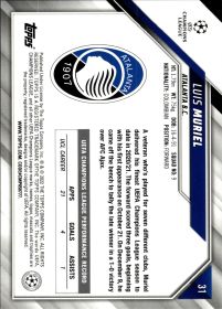 Luis Muriel - Topps UEFA Champions League Base Set 2021-22, Nr. 31