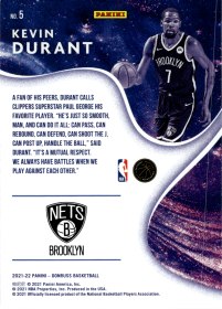 Kevin Durant - Panini Donruss Complete Players 2021-22, Nr. 5