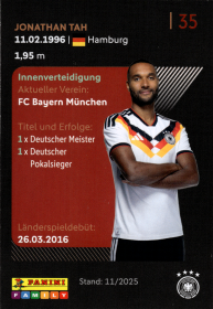 Jonathan Tah - Panini FIFA World Cup DFB-Sammelkarten 2026, Nr. 35