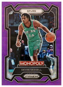 Devin Vassell - Panini Prizm Monopoly Base Set 2023-24, Nr. 80 – Purple Wave