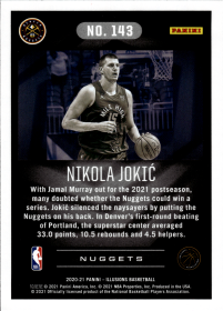 Nikola Jokić - Panini Illusions Base Set 2020-21, Nr. 143
