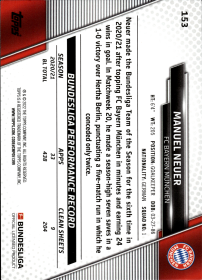 Manuel Neuer - Topps Bundesliga Base Set 2021-22, Nr. 153