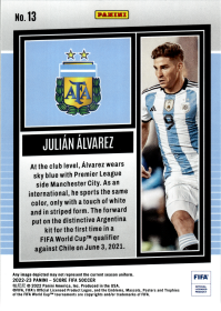 Julián Álvarez - Panini Score FIFA Base Set 2022-23, Nr. 13