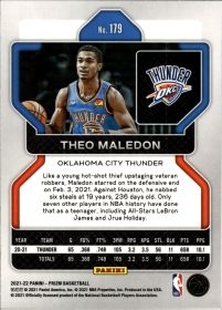 Theo Maledon - Panini Prizm Base Set 2021-22, Nr. 179