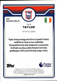 Jack Taylor - Topps Flagship Premier League Base Set 2026-27, Nr. 280 – Rookie Card