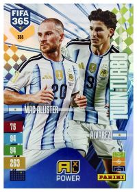 Alexis Mac Allister / Julián Álvarez - Panini Adrenalyn XL FIFA 365 Twin Turbo 2026-27, Nr. 308 – Insert