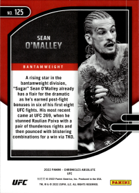 Sean O'Malley - Panini Chronicles UFC Absolute 2022, Nr. 125