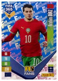 Brahim Díaz - Panini Adrenalyn XL FIFA 365 Fan Favourites 2026-27, Nr. 442 – Blue, Insert