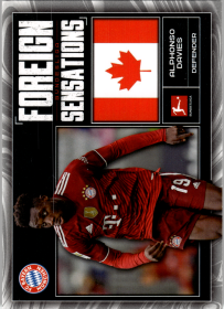 Alphonso Davies - Topps Bundesliga Foreign Sensations 2021-22, Nr. FBS-AD – Insert