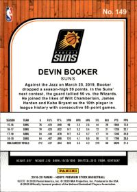 Devin Booker - Panini Hoops Premium Stock Base Set 2019-20, Nr. 149