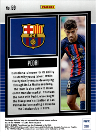 Pedri - Panini Score FIFA Base Set 2022-23, Nr. 59