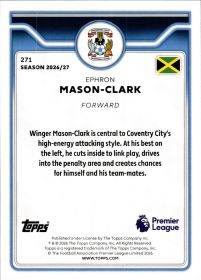 Ephron Mason-Clark - Topps Flagship Premier League Base Set 2026-27, Nr. 271 – Rookie Card