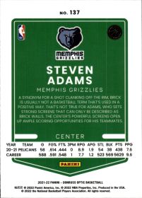 Steven Adams - Panini Donruss Optic Base Set 2021-22, Nr. 137