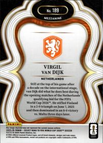 Virgil van Dijk - Panini Select FIFA Road to World Cup Mezzanine 2025-26, Nr. 189