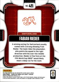 Fabian Rieder - Panini Prizm FIFA World Cup Base Set 2026, Nr. 421