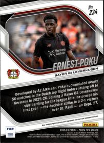 Ernest Poku - Panini Prizm FIFA Base Set 2025-26, Nr. 234 – Rookie Card
