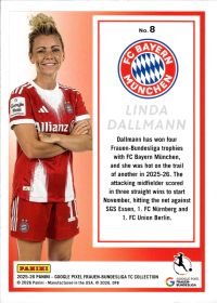 Linda Dallmann - Panini Frauen-Bundesliga TC Collection Base Set 2025-26, Nr. 8