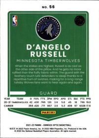 D'Angelo Russell - Panini Donruss Optic Base Set 2021-22, Nr. 56
