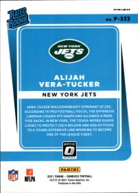 Alijah Vera-Tucker - Panini Donruss Optic Rated Rookie Preview 2021, Nr. P-333 – Rookie Card, Red and Green