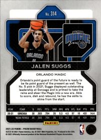 Jalen Suggs - Panini Prizm Base Set 2021-22, Nr. 314