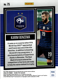 Karim Benzema - Panini Score FIFA Base Set 2022-23, Nr. 75