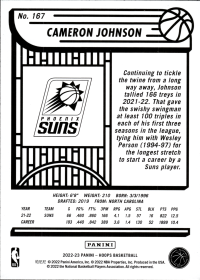 Cameron Johnson - Panini Hoops Base Set 2022-23, Nr. 167