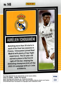Aurélien Tchouaméni - Panini Score FIFA Base Set 2022-23, Nr. 146
