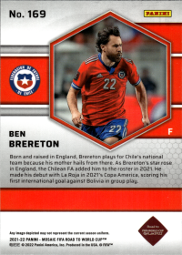 Ben Brereton - Panini Mosaic FIFA Road to World Cup Base Set 2021-22, Nr. 169 – Rookie Card