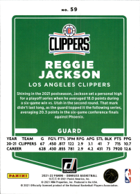 Reggie Jackson - Panini Donruss Base Set 2021-22, Nr. 59