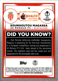 Soungoutou Magassa - Topps Merlin Chrome UEFA Club Competitions Base Set 2022-23, Nr. 19 – Rookie Card