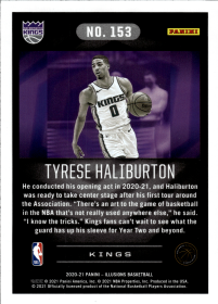Tyrese Haliburton - Panini Illusions Base Set 2020-21, Nr. 153 – Rookie Card