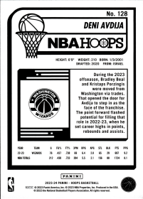 Deni Avdija - Panini Hoops Base Set 2023-24, Nr. 128