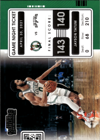 Jayson Tatum - Panini Contenders Game Night Ticket 2021-22, Nr. 18