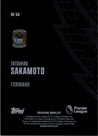 Tatsuhiro Sakamoto - Topps Flagship Premier League Black Edge Edition 2026-27, Nr. BE 50 – Insert