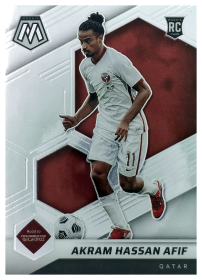 Akram Hassan Afif - Panini Mosaic FIFA Road to World Cup Base Set 2021-22, Nr. 70 – Rookie Card
