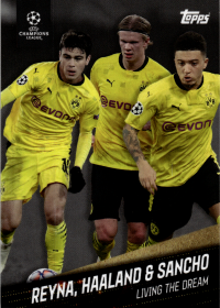 Giovanni Reyna / Erling Haaland / Jadon Sancho - Topps Giovanni Reyna American Dream Living the Dream 2021
