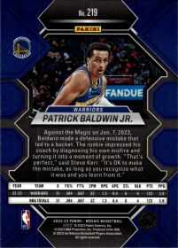 Patrick Baldwin Jr. - Panini Mosaic Base Set 2022-23, Nr. 219 – Rookie Card