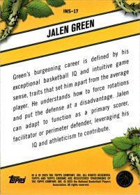 Jalen Green - Topps Chrome Instinct 2024-25, Nr. INS-17