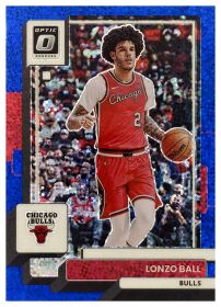 Lonzo Ball - Panini Donruss Optic Base Set 2022-23, Nr. 58 – Nummeriert, Blue Sparkle